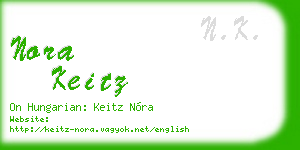 nora keitz business card
